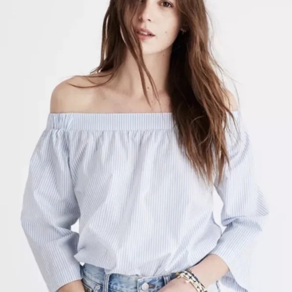 Madewell off shoulder 100% cotton top
